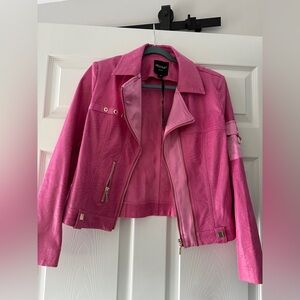 NWT pink jacket with gold trim. Never worn